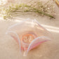 Vintage Fostoria Square Pink Opalescent Glass Seascape Dish