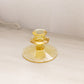 Vintage Fostoria Topaz Yellow Glass Legion Floral Candleholder