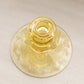 Vintage Fostoria Topaz Yellow Glass Legion Floral Candleholder