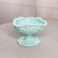 Vintage Fostoria Winburn Aqua Milk Glass Footed Dish