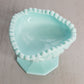 Vintage Fostoria Winburn Aqua Milk Glass Footed Dish