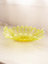 Vintage Fostoria Yellow Uranium Oval Opalescent Glass Heirloom Bowl