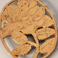 Vintage Gold Tone Floral Rose Trivet