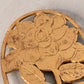 Vintage Gold Tone Floral Rose Trivet