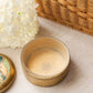 Vintage Gold Tone Lidded Dish w/ Green Details & Glass Insert