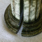 Vintage Green, Brown & Off-White Alabaster Stone Bookends