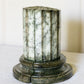 Vintage Green, Brown & Off-White Alabaster Stone Bookends