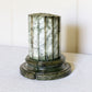 Vintage Green, Brown & Off-White Alabaster Stone Bookends