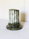 Vintage Green, Brown & Off-White Alabaster Stone Bookends