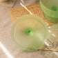 Vintage Green Frosted Glass Lidded Footed Dish with Finial