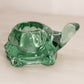 Vintage Green Glass Turtle Votive Candleholder