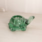 Vintage Green Glass Turtle Votive Candleholder