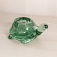 Vintage Green Glass Turtle Votive Candleholder