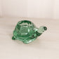 Vintage Green Glass Turtle Votive Candleholder