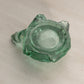 Vintage Green Glass Turtle Votive Candleholder