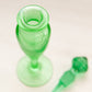 Vintage Green Uranium Glass Footed Perfume Bottle (Glows)