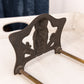 Vintage H.L. Judd Co Brass Owl Sliding Extendible Book Rack