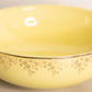 Vintage Hall's Yellow Ceramic Bowl with Gold Floral Details