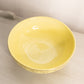 Vintage Hall's Yellow Ceramic Bowl with Gold Floral Details