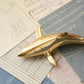 Vintage Hampton Brass Medium Shark Figurine