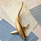 Vintage Hampton Brass Medium Shark Figurine