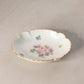 Vintage Handpainted Ceramic Oval Flower & Butterfly Dish