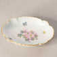 Vintage Handpainted Ceramic Oval Flower & Butterfly Dish