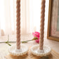 Vintage Hazel Atlas Milk Glass Daisy Candleholders (Set of 2)