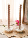 Vintage Hazel Atlas Milk Glass Daisy Candleholders (Set of 2)