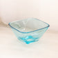 Vintage Hazel-Atlas Small Square Carpi Colonial Blue Glass Bowl
