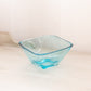 Vintage Hazel-Atlas Small Square Carpi Colonial Blue Glass Bowl