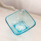 Vintage Hazel-Atlas Small Square Carpi Colonial Blue Glass Bowl