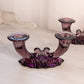 VIntage Heisey by Imperial Purple Amethyst Warwick 2-Light Candlestick