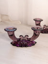 VIntage Heisey by Imperial Purple Amethyst Warwick 2-Light Candlestick