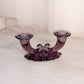 VIntage Heisey by Imperial Purple Amethyst Warwick 2-Light Candlestick