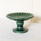 Vintage Hull Pottery F6 Imperial Dark Green Pedestal Dish