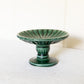 Vintage Hull Pottery F6 Imperial Dark Green Pedestal Dish