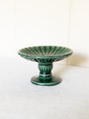 Vintage Hull Pottery F6 Imperial Dark Green Pedestal Dish