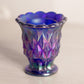 Vintage Imperial Blue Aurora Jewels Carnival Glass Toothpick Holder