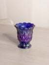 Vintage Imperial Blue Aurora Jewels Carnival Glass Toothpick Holder