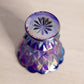 Vintage Imperial Blue Aurora Jewels Carnival Glass Toothpick Holder