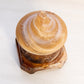 Vintage Imperial Brown Slag Glass Lidded Bee Dish