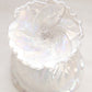 Vintage Imperial Clear Iridescent Glass Compote with Leaf Designs
