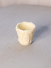 Vintage Imperial Cream Matte Glass Toothpick Holder