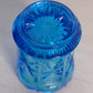 Vintage Imperial Gathered Knot Small Blue Glass Toothpick Holder
