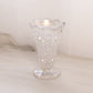 Vintage Imperial Glass Clear Iridescent Vase with Sawtooth Edge