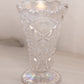 Vintage Imperial Glass Clear Iridescent Vase with Sawtooth Edge