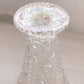Vintage Imperial Glass Clear Iridescent Vase with Sawtooth Edge