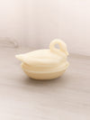 Vintage Imperial Glass Cream Milk Glass Swan Lidded Dish