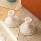 Vintage Imperial Glass Doe Skin Milk Glass Floral Candleholders (Set of 2)